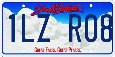 SD license plate 1LZR08