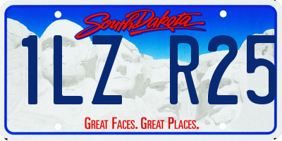SD license plate 1LZR25