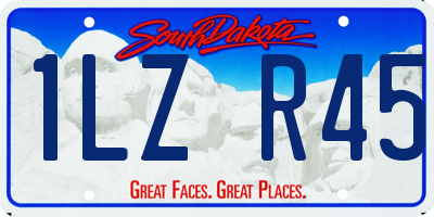 SD license plate 1LZR45