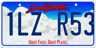SD license plate 1LZR53