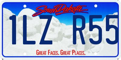 SD license plate 1LZR55