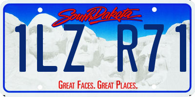 SD license plate 1LZR71