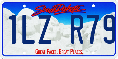 SD license plate 1LZR79
