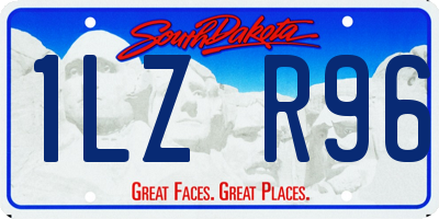 SD license plate 1LZR96