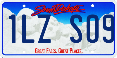 SD license plate 1LZS09