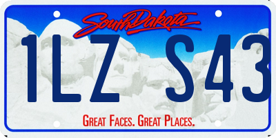SD license plate 1LZS43
