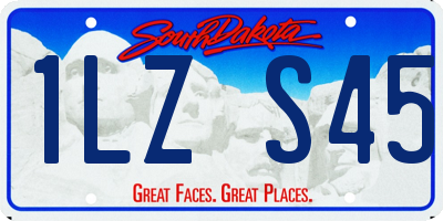 SD license plate 1LZS45
