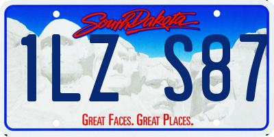 SD license plate 1LZS87