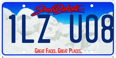 SD license plate 1LZU08