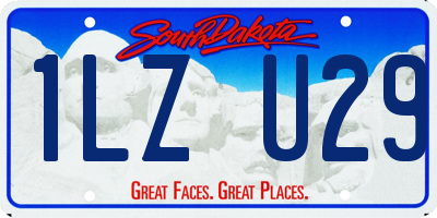 SD license plate 1LZU29