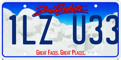 SD license plate 1LZU33