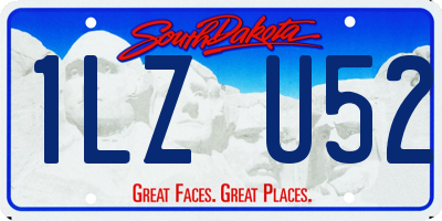 SD license plate 1LZU52