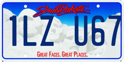 SD license plate 1LZU67