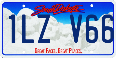 SD license plate 1LZV66