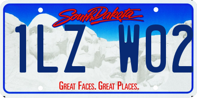 SD license plate 1LZW02