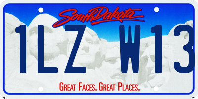 SD license plate 1LZW13