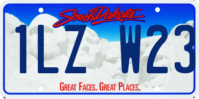 SD license plate 1LZW23