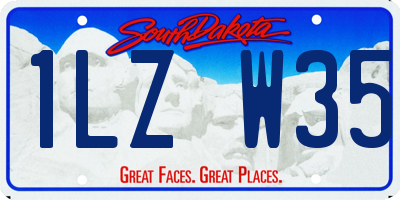 SD license plate 1LZW35