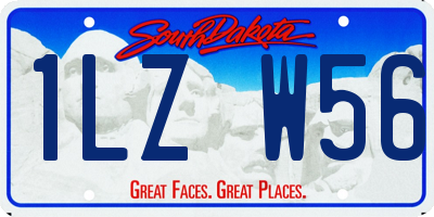 SD license plate 1LZW56
