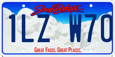 SD license plate 1LZW70