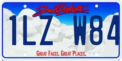 SD license plate 1LZW84