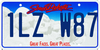 SD license plate 1LZW87