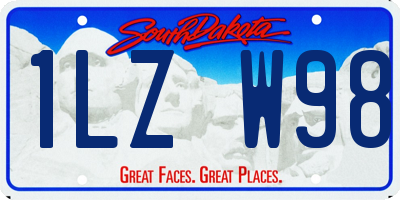 SD license plate 1LZW98