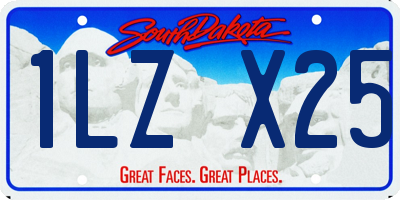 SD license plate 1LZX25