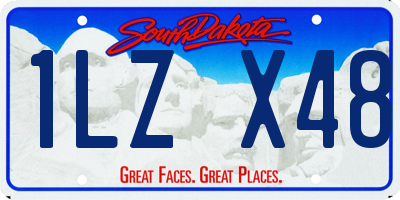 SD license plate 1LZX48