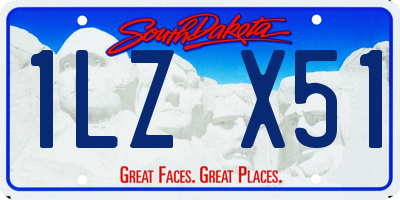 SD license plate 1LZX51