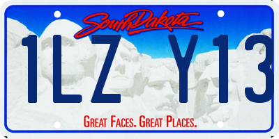SD license plate 1LZY13