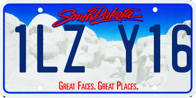 SD license plate 1LZY16