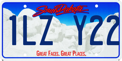 SD license plate 1LZY22