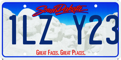 SD license plate 1LZY23