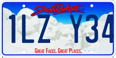 SD license plate 1LZY34