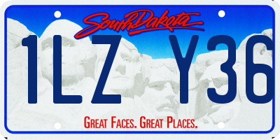 SD license plate 1LZY36