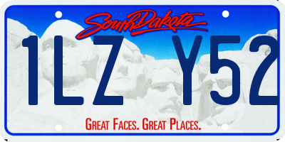 SD license plate 1LZY52