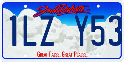 SD license plate 1LZY53