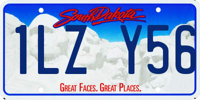 SD license plate 1LZY56