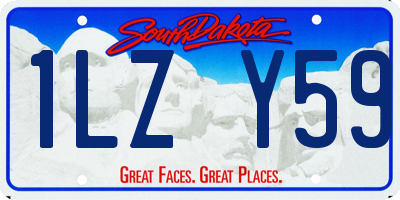 SD license plate 1LZY59