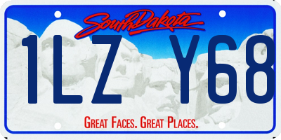 SD license plate 1LZY68