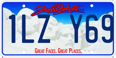 SD license plate 1LZY69