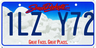 SD license plate 1LZY72