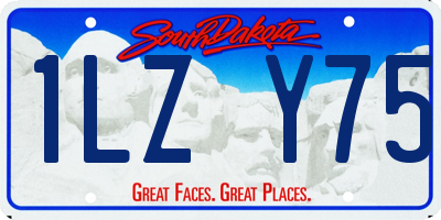 SD license plate 1LZY75