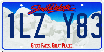 SD license plate 1LZY83