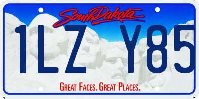SD license plate 1LZY85