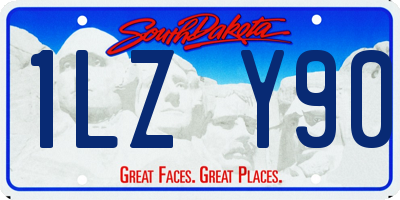 SD license plate 1LZY90
