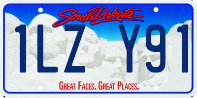 SD license plate 1LZY91