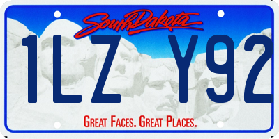 SD license plate 1LZY92