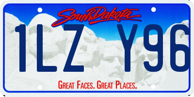 SD license plate 1LZY96